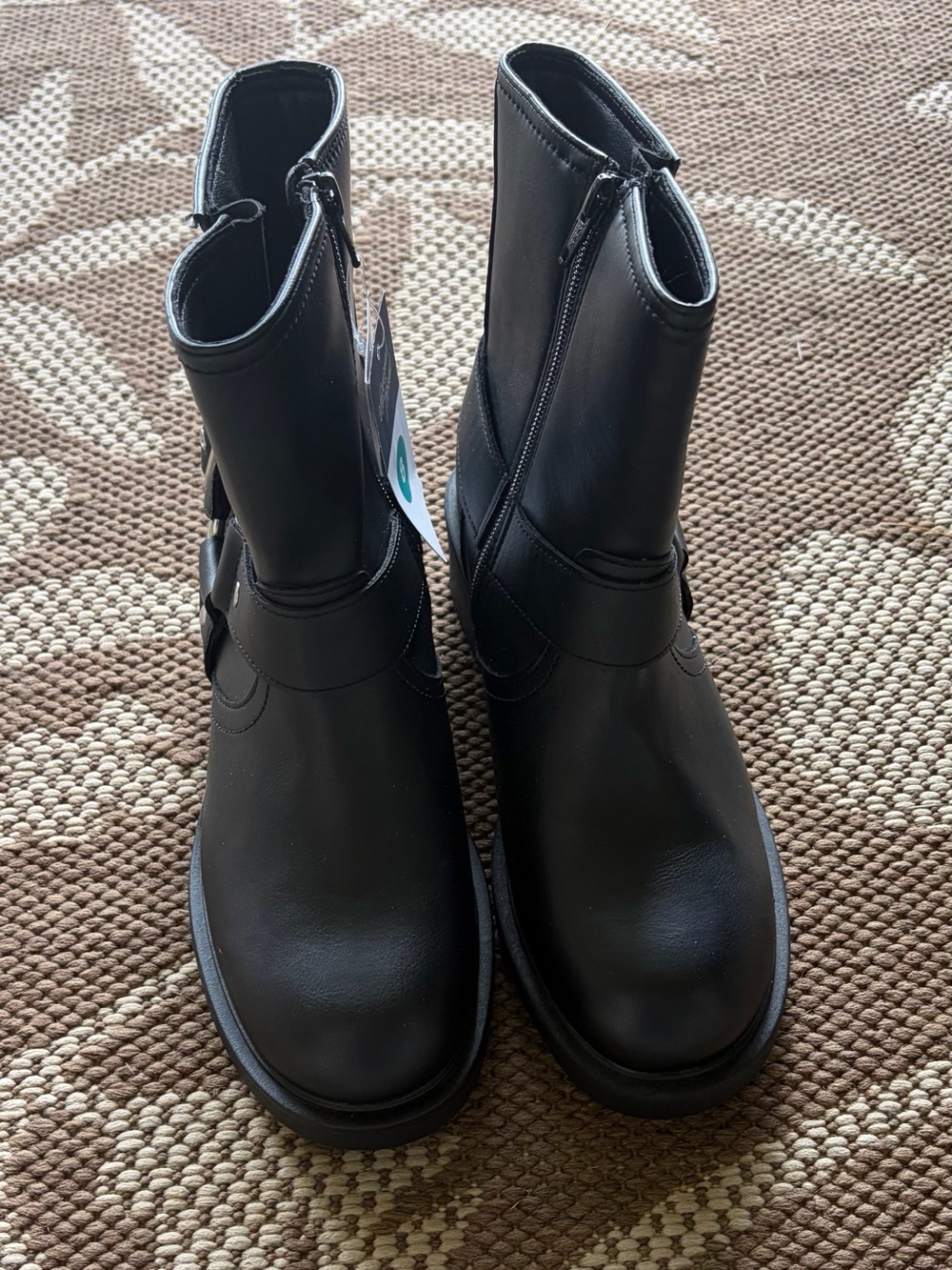 NWT Universal Thread Black Mid-Calf Buckle Moto Boots ~ Women’s Sz 8 - Picture 3 of 8